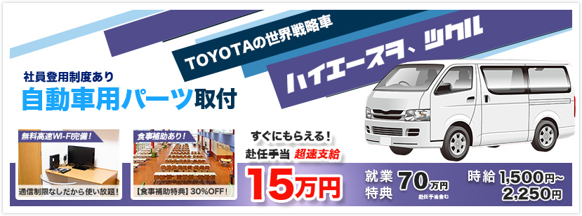 TOYOTA系ハイエース製造・自動車用パース取付