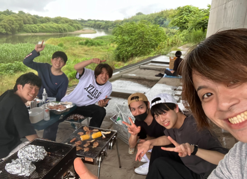 河川敷にてBBQ！　豊田